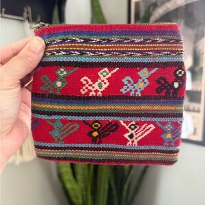 VTG 70s Thunderbird Embroidered Zipper Pouch